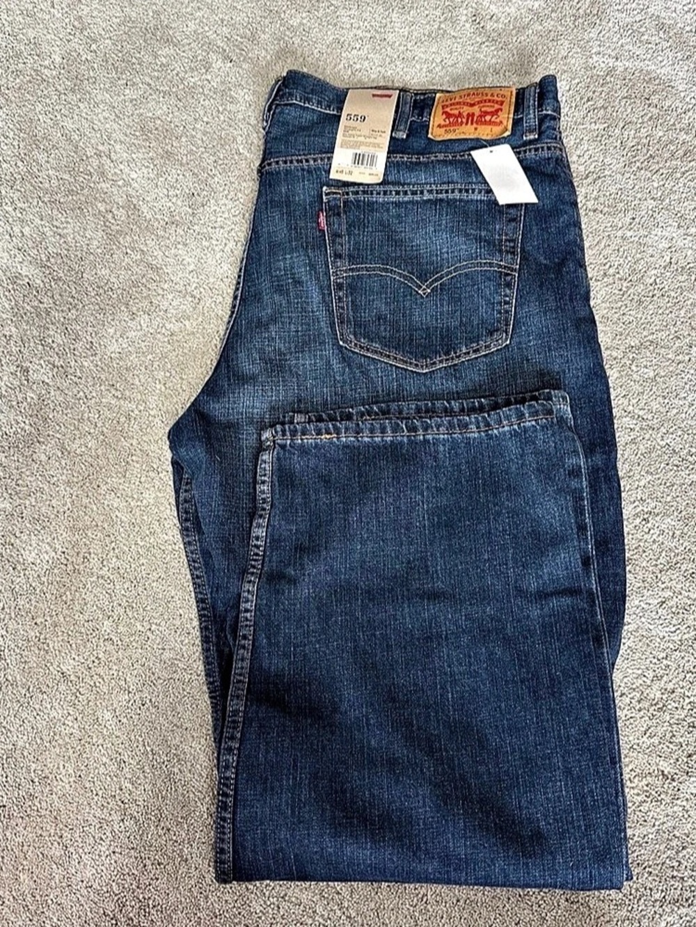 Levi's 559 Relaxed Straight Fit Jeans Blue Jeans Waist 46 L32 NWT